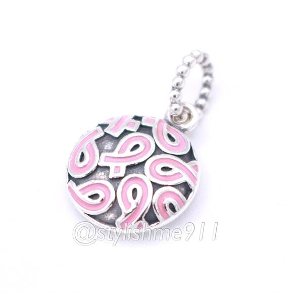 Authentic Pandora Breast Cancer Pendant - 390326EN24 - Picture 11 of 12